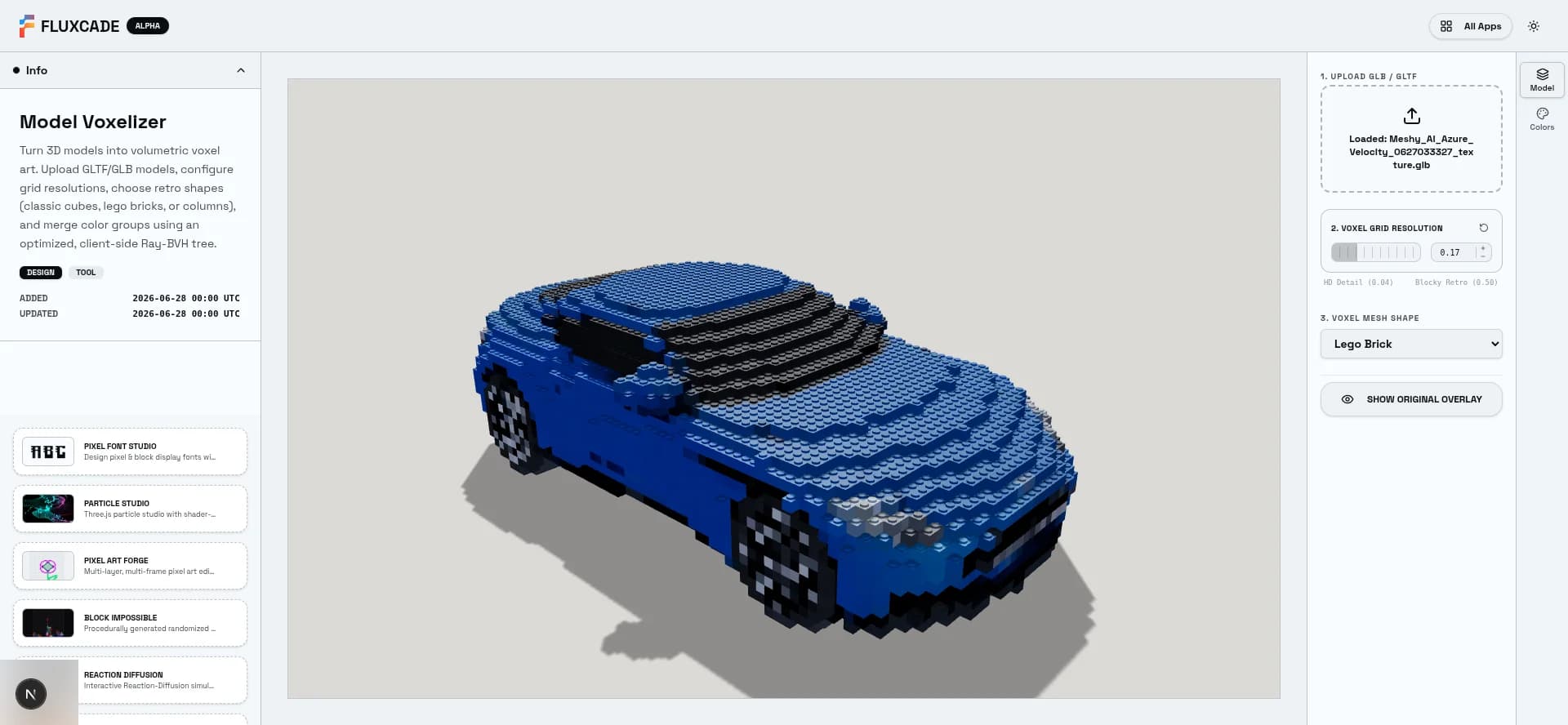 Model Voxelizer running in the browser